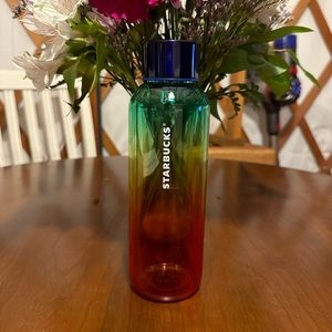 Starbucks Ombre Rainbow Glass Tumbler waterbottle Summer 22